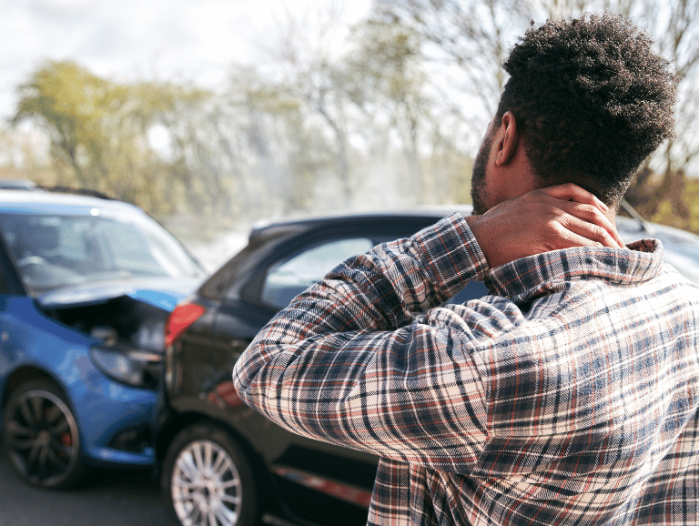 Car accident injury — patient after crash