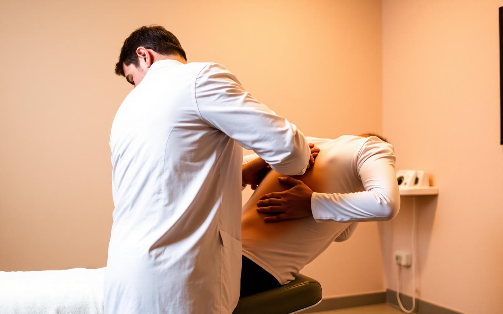 Doctor performing a chiropractic adjustment