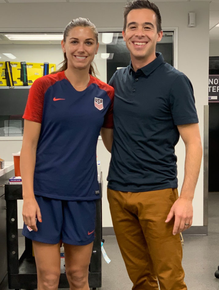 With Alex Morgan, USWNT